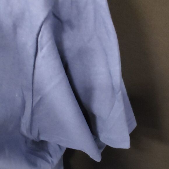 LADIE'S HANES BEEFY T CREW NECK T SHIRT NAVY - Picture 3 of 6